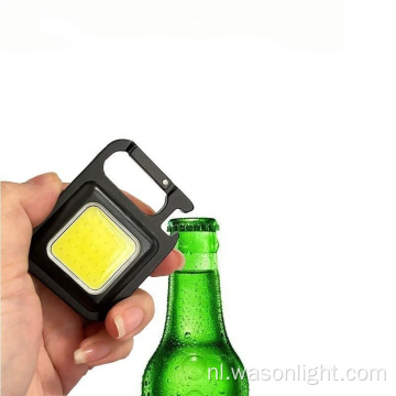 Wason 2022 Nieuwe Type-C oplaadbare Super Mini Handy Pocket Cob LED Working Light Backpack Hangende Torch Light met flesopener